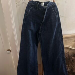NEW FRAME High Waist Wide Leg Trouser Jeans